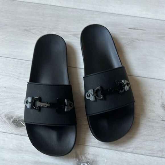 Also Loungeslide Slide sandal Black Mens Size 11 Nwt Without Box - Picture 8 of 11